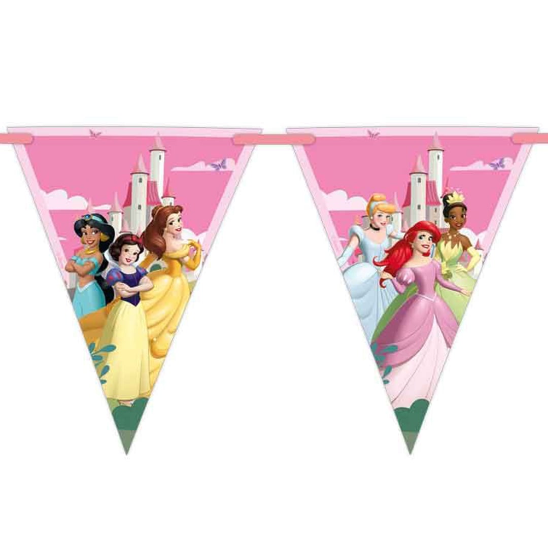 Disney Princess Create Your World Paper Triangle Flag Bunting Banner 2.3m