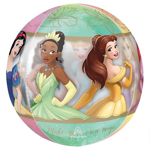 Disney Princess See-Thru Orbz Foil Helium Balloon 38cm / 15 in Product Gallery Image