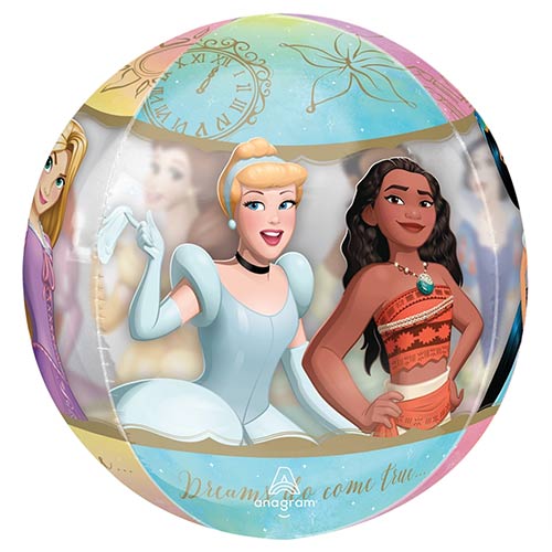 Disney Princess See-Thru Orbz Foil Helium Balloon 38cm / 15 in Product Gallery Image