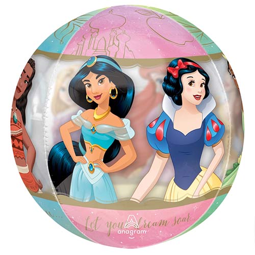 Disney Princess See-Thru Orbz Foil Helium Balloon 38cm / 15 in Product Gallery Image