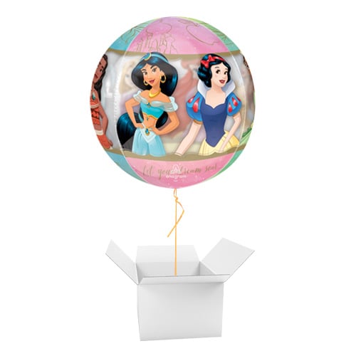 Disney Princess See-Through Orbz Foil Helium Balloon - Inflated Balloon in a Box Product Gallery Image