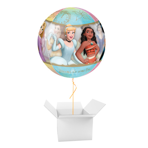 Disney Princess See-Through Orbz Foil Helium Balloon - Inflated Balloon in a Box Product Gallery Image