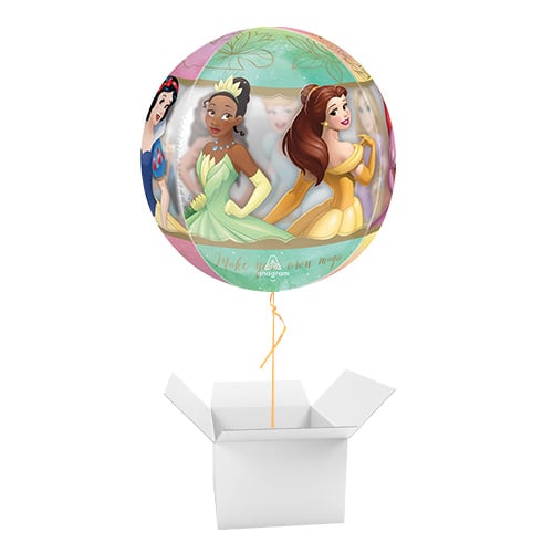 Disney Princess See-Through Orbz Foil Helium Balloon - Inflated Balloon in a Box Product Gallery Image