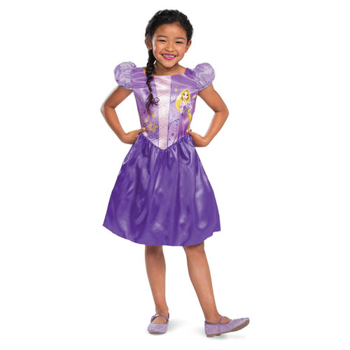 Rapunzel Disney Princess Tangled Basic Girls Fancy Dress Costume Kids Small - Age 4-6 Product Gallery Image