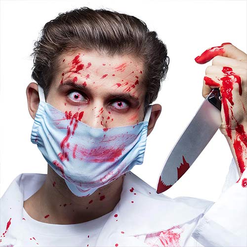 Doctor Killer Blood Splatter Halloween Contact Lenses