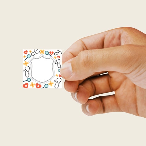 Doctors Design 40mm Square Sticker sheet of 24 Product Gallery Image