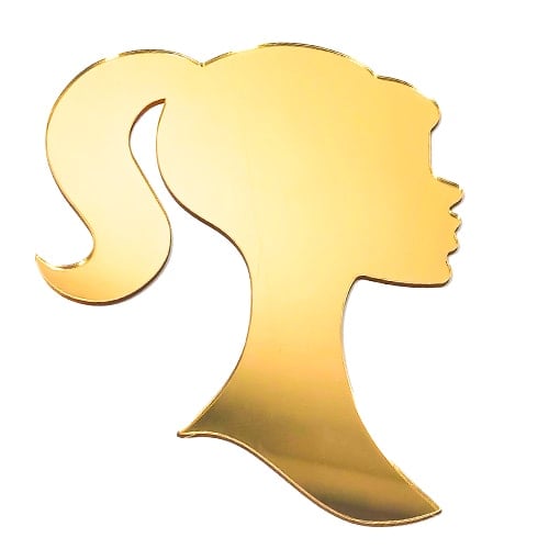 Doll Style Head Silhouette Acrylic Sign Product Gallery Image
