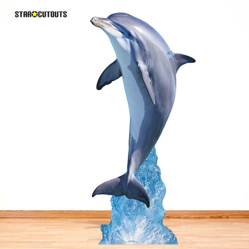 Dolphin Leaping From Sea Lifesize Cardboard Cutout 195cm Product Gallery Image