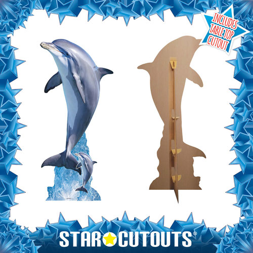 Dolphin Leaping From Sea Lifesize Cardboard Cutout 195cm Product Gallery Image