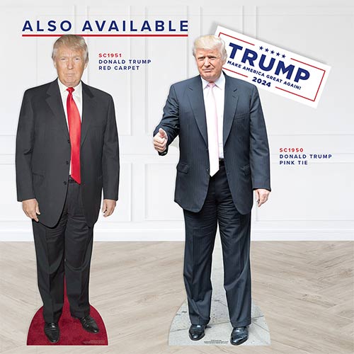 Donald Trump Walks Lifesize Cardboard Cutout 197cm Product Gallery Image