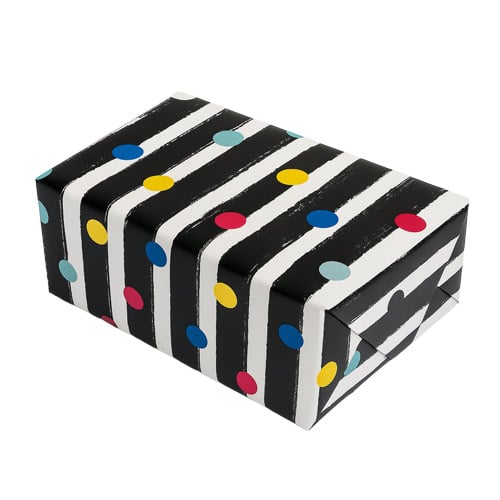 Dots & Stripes Gift Wrapping Paper Roll 3m Product Gallery Image