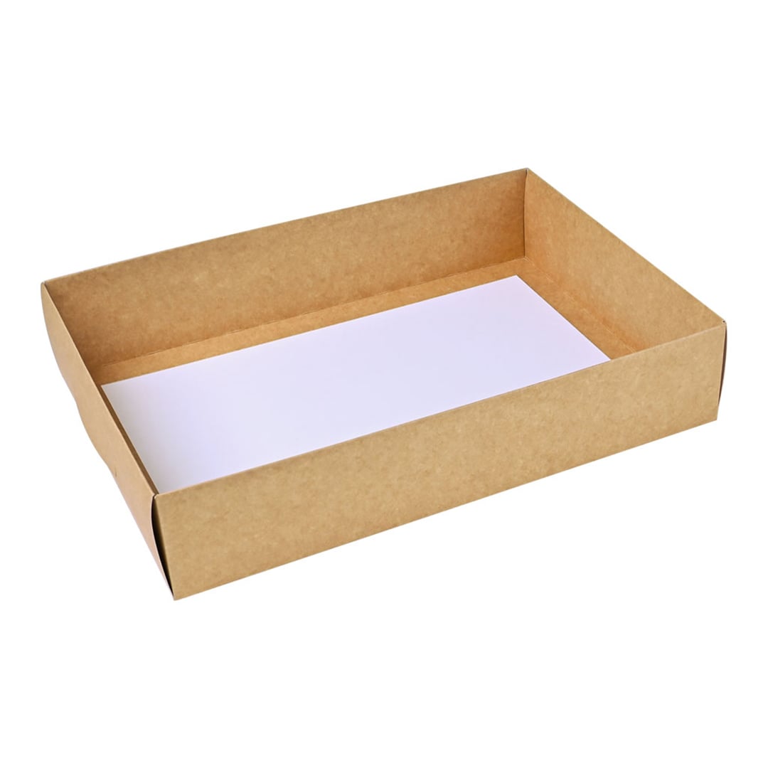 Double Walled Medium Kraft Cardboard Platter Base View 3