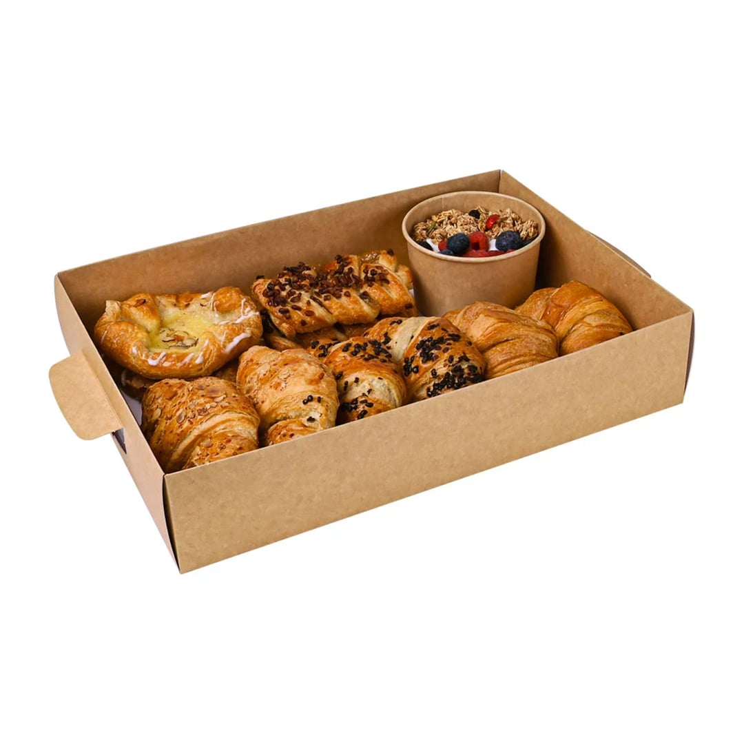 Double Walled Medium Kraft Cardboard Platter Base View 4