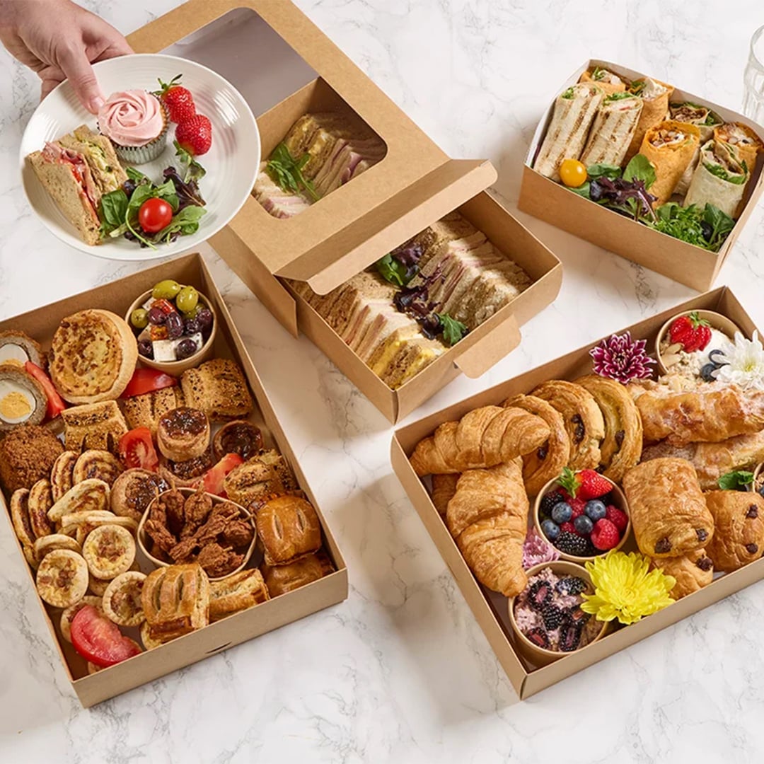 Double Walled Medium Kraft Cardboard Platter Base View 6