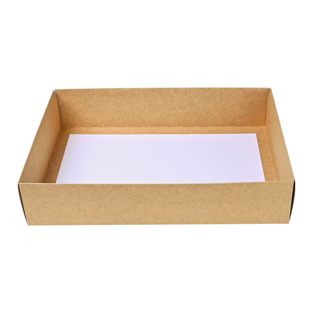 Double Walled Medium Kraft Cardboard Platter Base View 2