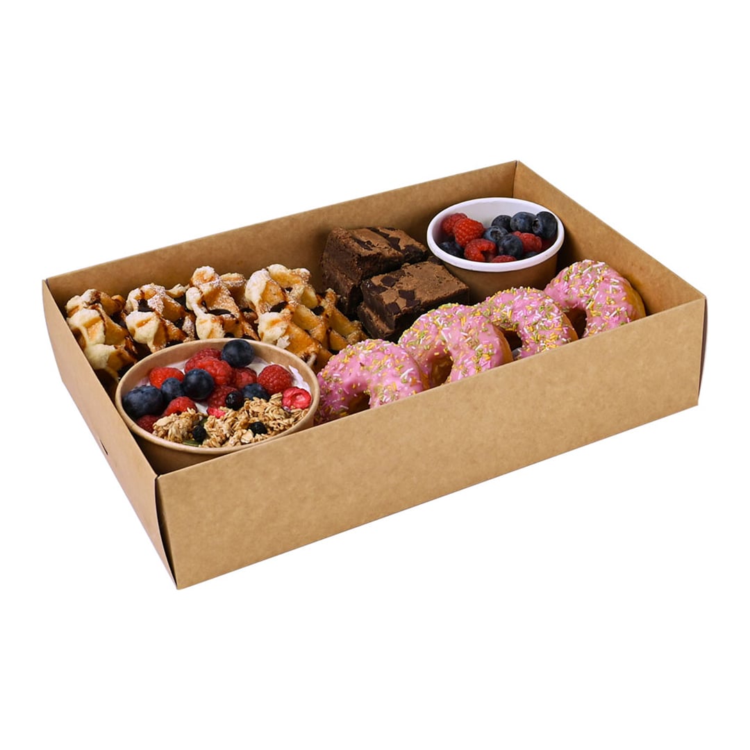 Double Walled Small Kraft Cardboard Platter Base