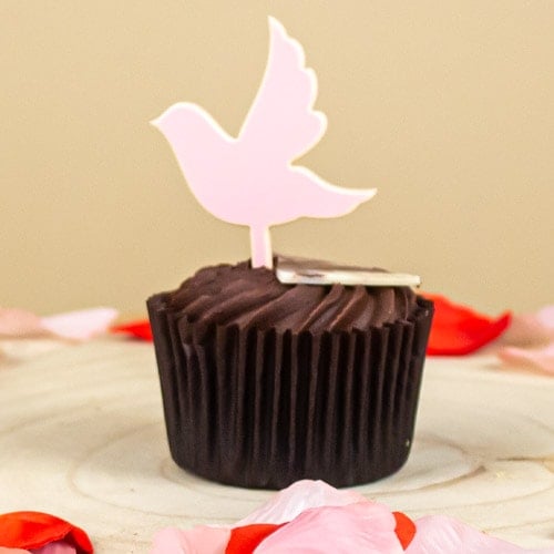 Dove Pick Acrylic Cake Topper Product Gallery Image