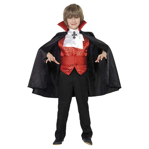 Dracula Boy Vampire Fancy Dress Costume Kids Medium - Age 7-9 Product Gallery Image