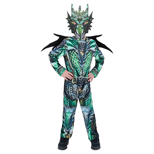 Dragon Green Boys Fancy Dress Costume Kids Medium - Age 7-9 Product Gallery Image