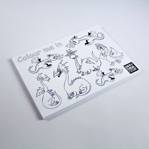 Dragons Themed A4 Colouring sheet Product Image