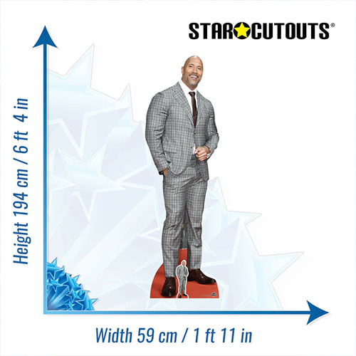 Dwayne Johnson Checked Suit Lifesize Cardboard Cutout 194cm Product Gallery Image
