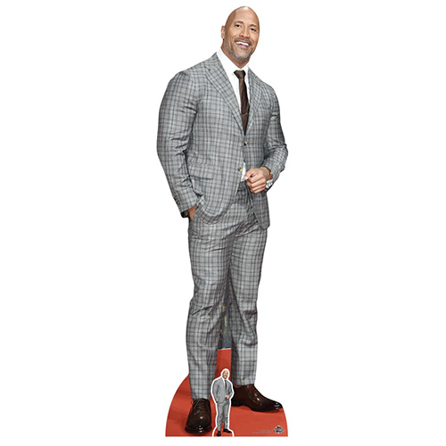 Dwayne Johnson Checked Suit Lifesize Cardboard Cutout 194cm
