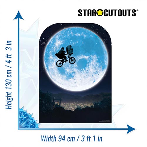 E T Full Moon Bicycle Child Size Cardboard Cutout 130cm Product Gallery Image