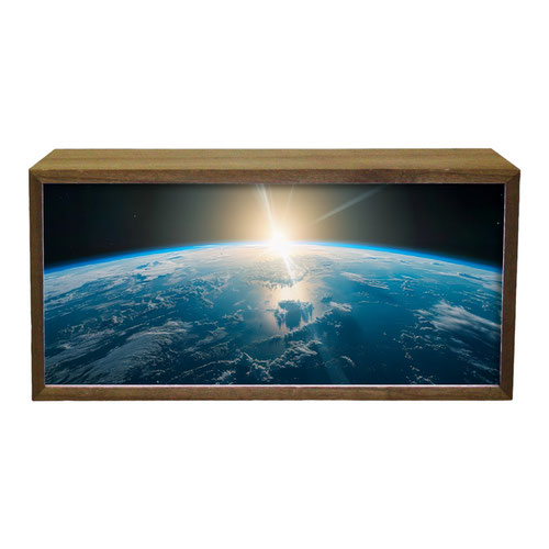 Earth Horizon LED Light Box Wood Room Sign Product Gallery Image