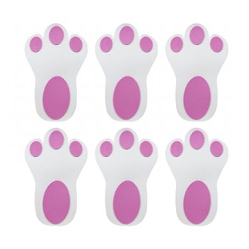 Easter Arts & Craft Luxury Bunny Paw Prints 30cm - Pack of 6 Product Image