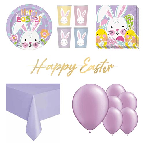Easter Bunny 8 Person Deluxe Party Pack Product Image