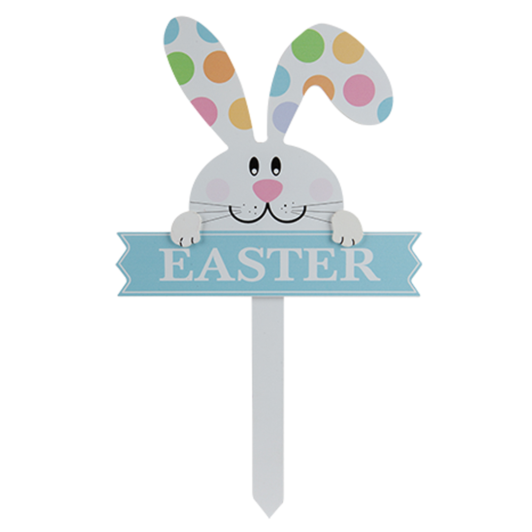 Easter Bunny Blue Outdoor Stake Sign 33cm Product Gallery Image