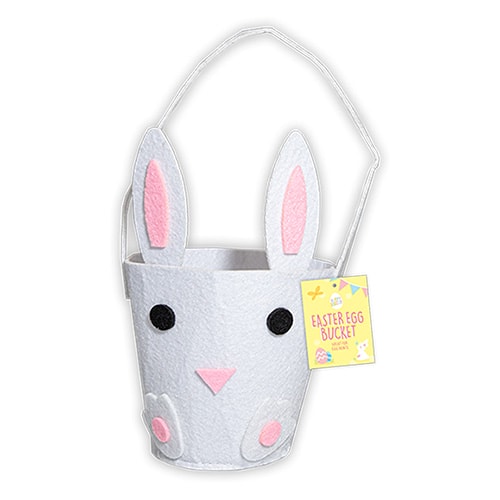 Easter Bunny Egg Hunt Felt Bucket 10cm