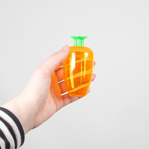 Easter Carrot Shaped Reusable Refillable Decorative Plastic Egg Holders 10cm - Pack of 3 Product Gallery Image