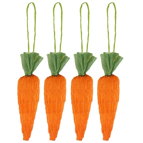 Easter Carrots Hanging Decorations 8cm - Pack of 4 Product Image