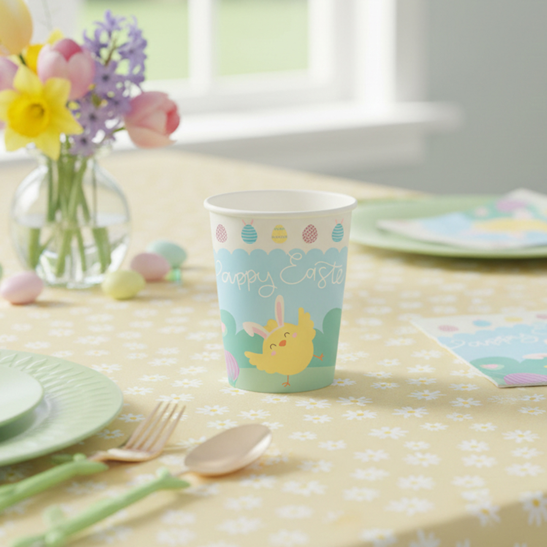 Happy Easter Cute Characters Paper Cups 270ml - Pack of 10 Product Gallery Image