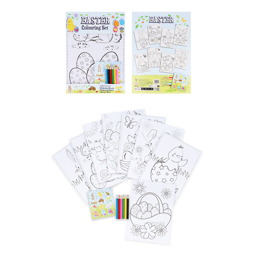 Easter Colouring Set with Stickers
