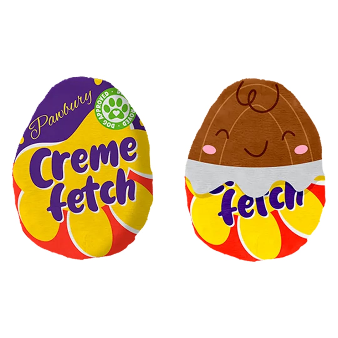 Easter Crème Fetch Egg-Shaped Dog Toy