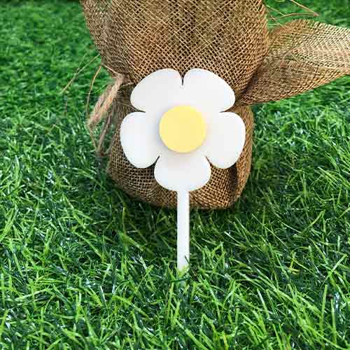Easter Daisy Pick Acrylic Cake Topper Product Gallery Image
