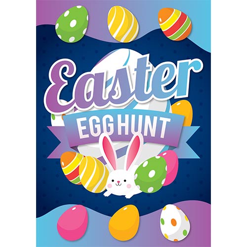 Easter Egg Hunt Colourful Poster PVC Party Sign Decoration Product Gallery Image