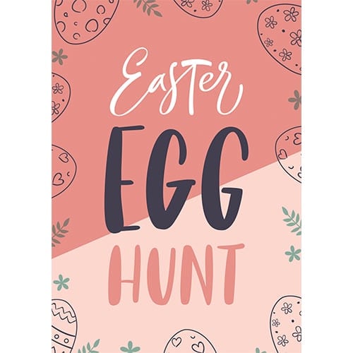 Easter Egg Hunt Pastel Poster PVC Party Sign Decoration Product Gallery Image