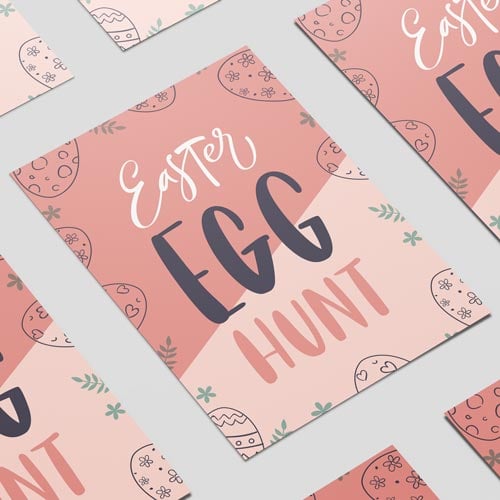 Easter Egg Hunt Pastel Poster PVC Party Sign Decoration Product Gallery Image