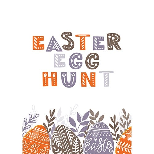 Easter Egg Hunt Patterns Poster PVC Party Sign Decoration Product Gallery Image