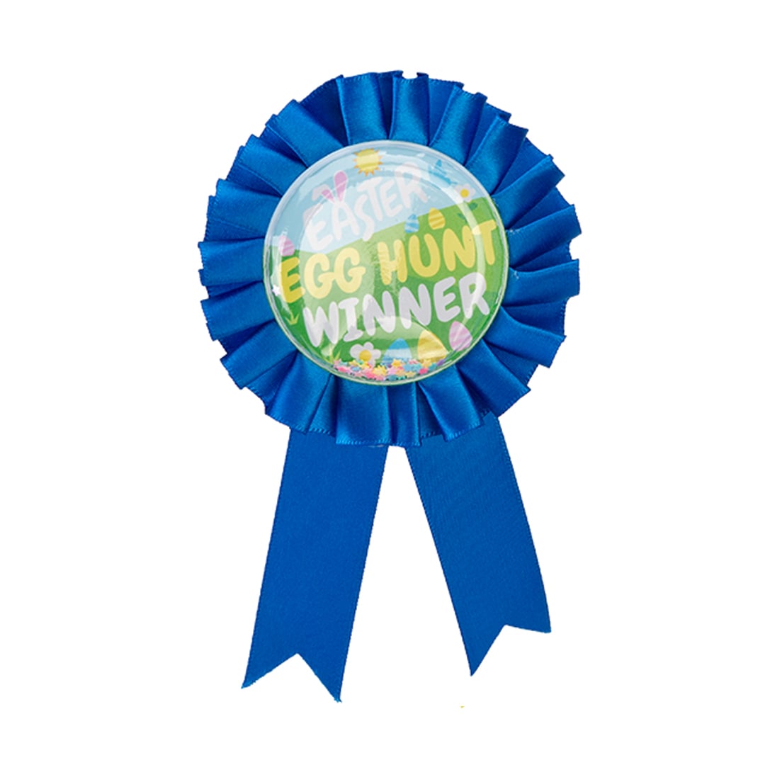 Easter Egg Hunt Winner Blue Rosette Badge Product Gallery Image