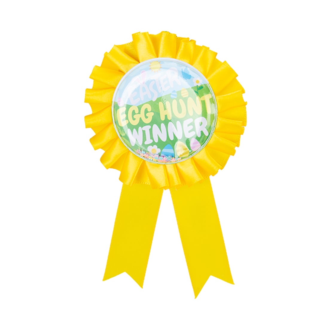 Easter Egg Hunt Winner Yellow Rosette Badge Product Gallery Image