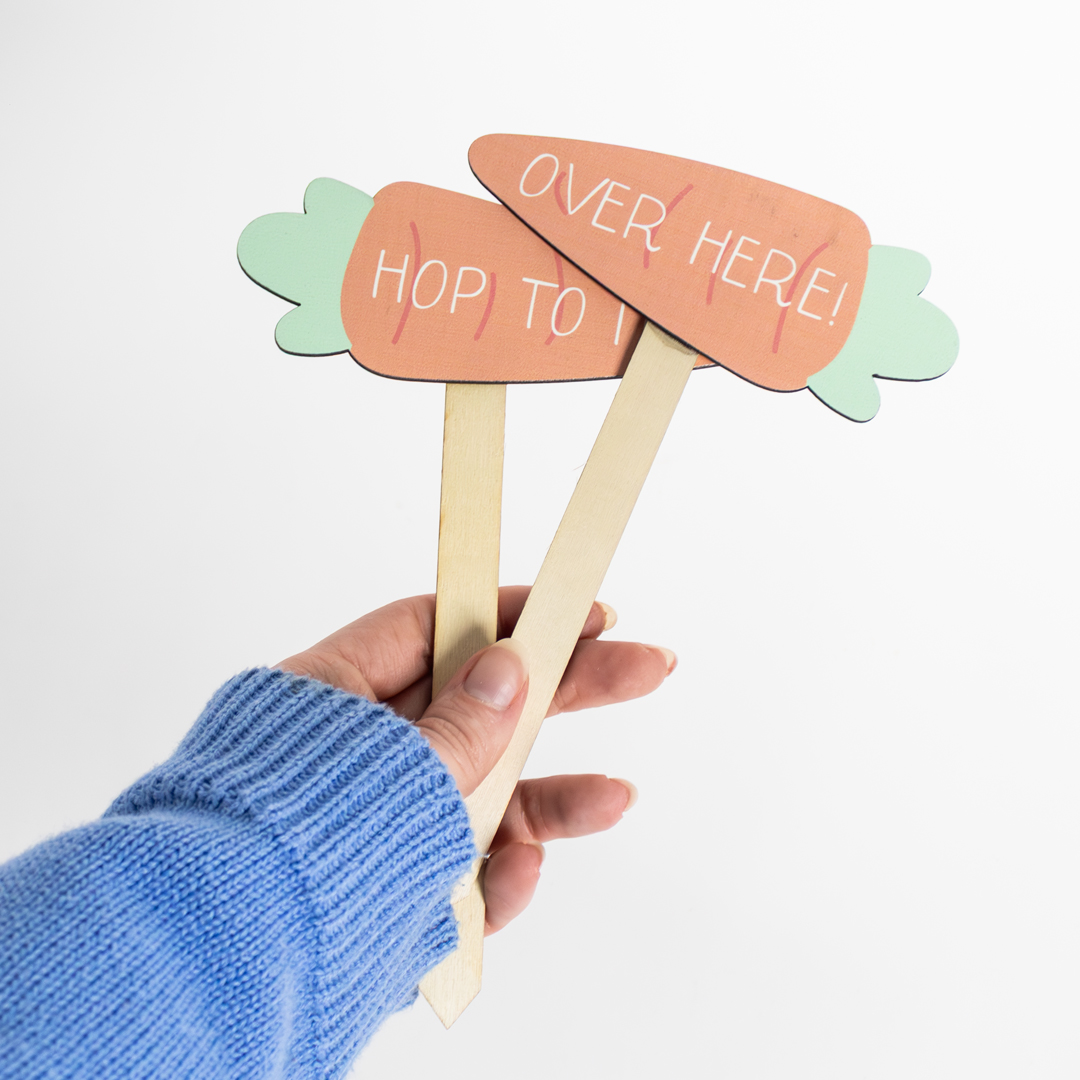Easter Egg Hunt Wooden Stakes - Pack of 6 Product Gallery Image