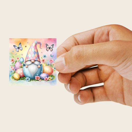 Easter Gonk Square Stickers 65mm - Sheet of 12 Product Gallery Image