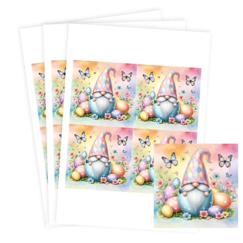 Easter Gonk Square Stickers 95mm - Sheet of 4 Product Gallery Image