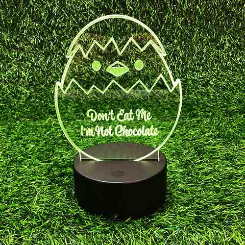 Easter Hatchling Clear Acrylic Sign with LED Light Base Product Gallery Image