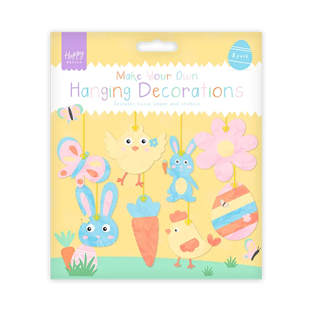 Make Your Own Easter Hanging Paper Decorations - Pack of 8