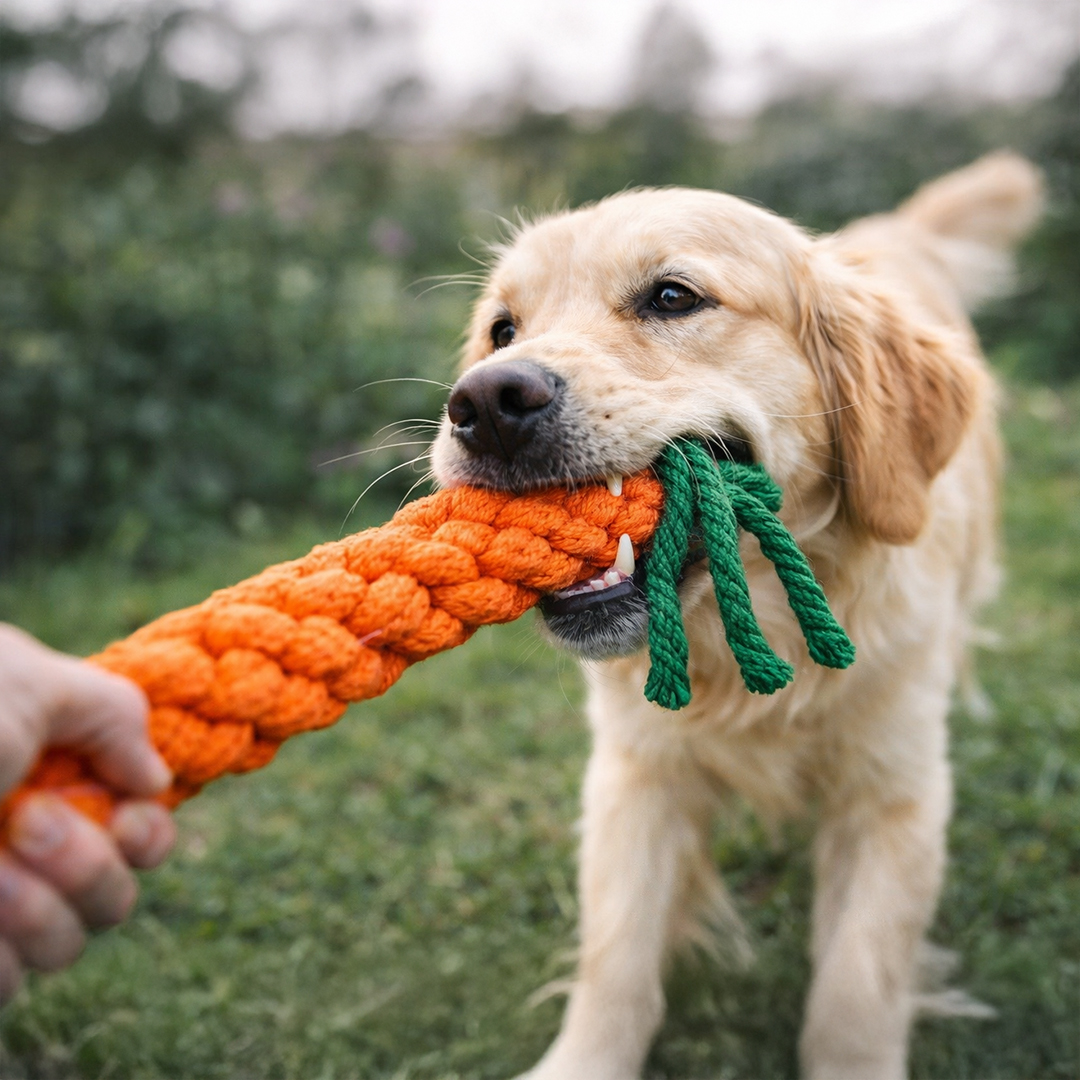 Easter Pet Rope Carrot Dog Toy Product Gallery Image